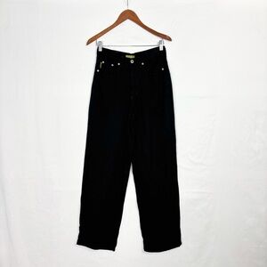 Pulp Straight Wide Leg‎ Jeans High Waist Black Size 8 USA